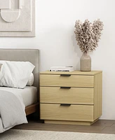 Manhattan Comfort 26" Medium Density Fiberboard Payton Modern 3-Drawer Nightstand