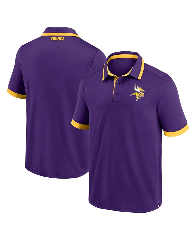 Fanatics Men's Purple Minnesota Vikings Color Blocked Polo Shirt