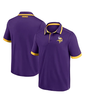 Fanatics Men's Purple Minnesota Vikings Color Blocked Polo Shirt