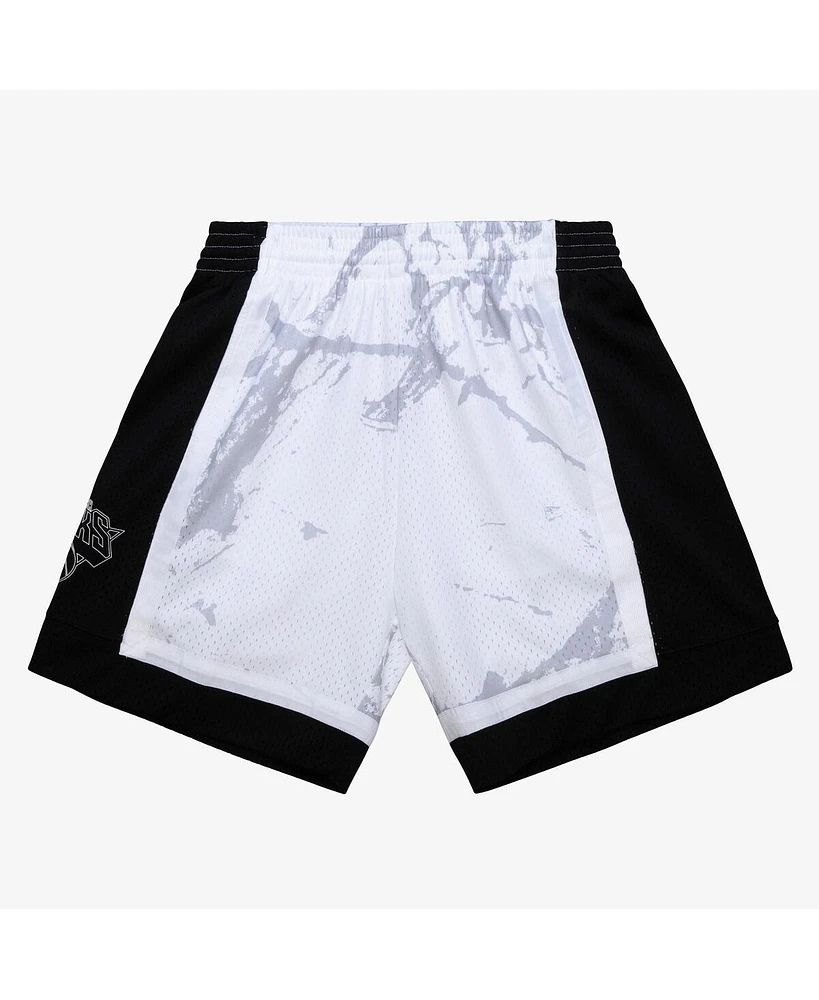 Mitchell & Ness Men's White New York Knicks 2009/10 Hardwood Classics Marble Swingman Shorts