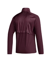 Adidas Men's Maroon Mississippi State Bulldogs Sideline Aeroready Raglan Sleeve Quarter-Zip Jacket