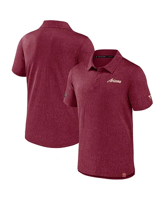 Fanatics Men's Garnet Arizona Coyotes Authentic Pro Jacquard Polo Shirt