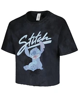 Mad Engine Men's and Women's Black Lilo Stitch Wink Tie-Dye T-Shirt