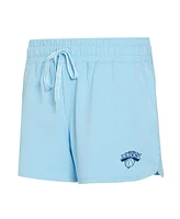 Concepts Sport Women's 2-Piece Light Blue New York Knicks Elevation Tri-Blend Long Sleeve T-Shirt and Shorts Set