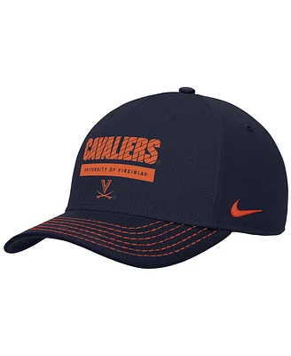Nike Men's Navy Virginia Cavaliers 2024 Sideline Rise Performance Adjustable Hat