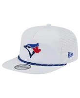 New Era Men's White Toronto Blue Jays Perforated Golfer Snapback Hat