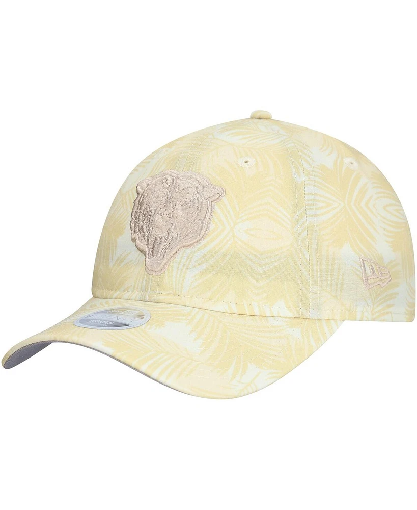 New Era Women's Cream Chicago Bears Frond 9TWENTY Adjustable Hat
