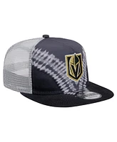 New Era Men's Black/Gray Vegas Golden Knights Throwback V-Dye Adjustable Golfer Hat
