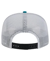 New Era Men's Teal/Black Jacksonville Jaguars Throwback Dye Golfer Snapback Hat
