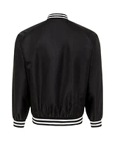 Sportiqe Men's and Women's Eclipse Black Golden State Valkyries Rock Roll Collection Ringo Satin Raglan Full-Snap Bomber Jacket