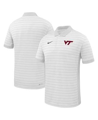 Nike Men's White Virginia Tech Hokies 2025 Early Season Coaches Sideline Victory Stripe Performance Polo Shirt