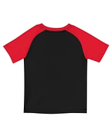 Nike Big Boys and Girls 2-Piece Red/Black Chicago Bulls Practice T-Shirt Shorts Set