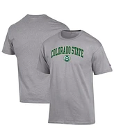 Champion Men's Heather Gray Colorado State Rams Arch Over Logo T-Shirt
