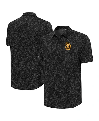 Antigua Men's San Diego Padres Lush Button-Up Shirt