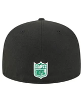 New Era Men's Black Philadelphia Eagles Super Bowl Lix Champions Historic Side Patch 59FIFTY Fitted Hat