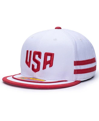 Fan Ink Men's White Usmnt Off-Shore Snapback Hat