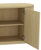 Manhattan Comfort 60" Medium Density Fiberboard Olivia Modern 4-Shelf Sideboard