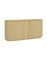 Manhattan Comfort 60" Medium Density Fiberboard Olivia Modern 4-Shelf Sideboard