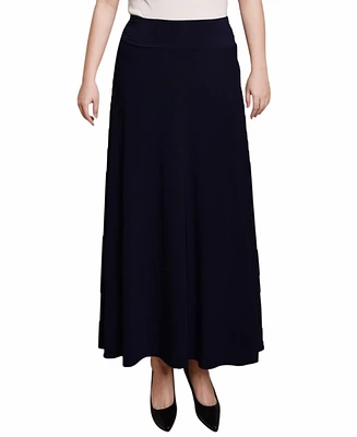 Ny Collection Petite Wide Yoked Maxi Skirt