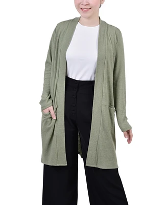 Ny Collection Petite Knee Length Cardigan Sweater