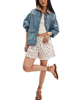 Free People Women's Cambridge Printed Pull-On Shorts