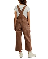 Free People Women's Cotton Deep Trance Overalls