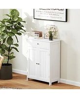 Slickblue Bathroom Floor Cabinet Freestanding Storage Organizer with 2 Doors