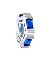 Bling Jewelry Geometric Baguette Cz Thin Spacer Bead Charm Cubic Zirconia .925 Sterling Silver Fits European Bracelet