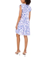 Msk Women's Short-Sleeve Fit & Flare Dress