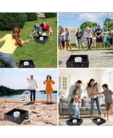 Quality Outdoor Solid Wood Washer Toss Game Set with of 8 Replacement Washers