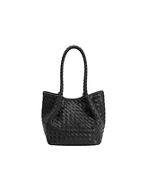 Melie Bianco Anahi Woven Medium Top Handle Bag