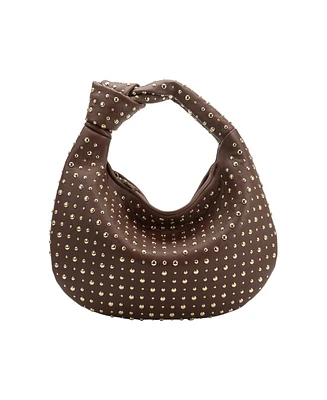Melie Bianco Brigitte Studded Large Shoulder Bag