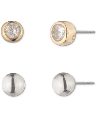 Lauren Ralph Lauren Two-Tone Stud Earrings Set