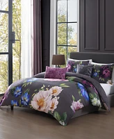 Bebejan Elegant Blossoms Bedding 100% Cotton 5 Piece Queen Size Reversible Comforter Set
