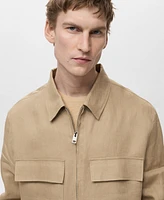 Mango Men's Linen Pockets Jacket