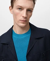 Mango Men's Pockets Lyocell Linen Overshirt