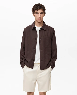 Mango Men's Pocket Lyocell Overshirt