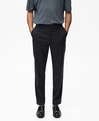Mango Men's Cold Wool Slim-Fit Pants