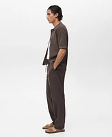 Mango Men's Straight-Fit Viscose Pants