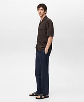 Mango Men's Pockets Viscose Shirt