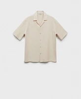 Mango Men's Linen-Blend Regular-Fit Shirt