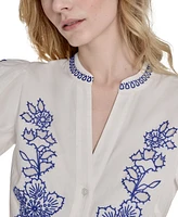 Eliza J Women's Cotton Embroidered A-Line Dress