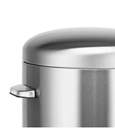 8 Gal./30 Liter Stainless Steel Round Shape Step-on Trash Can for Kitchen