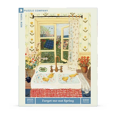 New York Puzzle Company Forget-me-not Spring 1000 Piece Puzzle