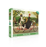New York Puzzle Company Miss Moon's Bike 1000 Piece Puzzle