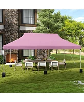 10 X 20 Ft Pop up Canopy Tent Foldable Portable Outdoor Gazebo with Carry Bag