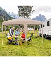 13 x 11.5 Ft Hexagonal Pop-Up Height Adjustable Canopy Tent with Dressed Legs