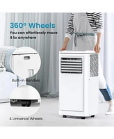 Zafro 10,000 Btu Portable Air Conditioner, Quiet Ac Unit Cools up to 450 Sq.Ft, 4-in-1 with Fan, Dehumidifier, Sleep Mode, Remote, Led Display, 24H Ti