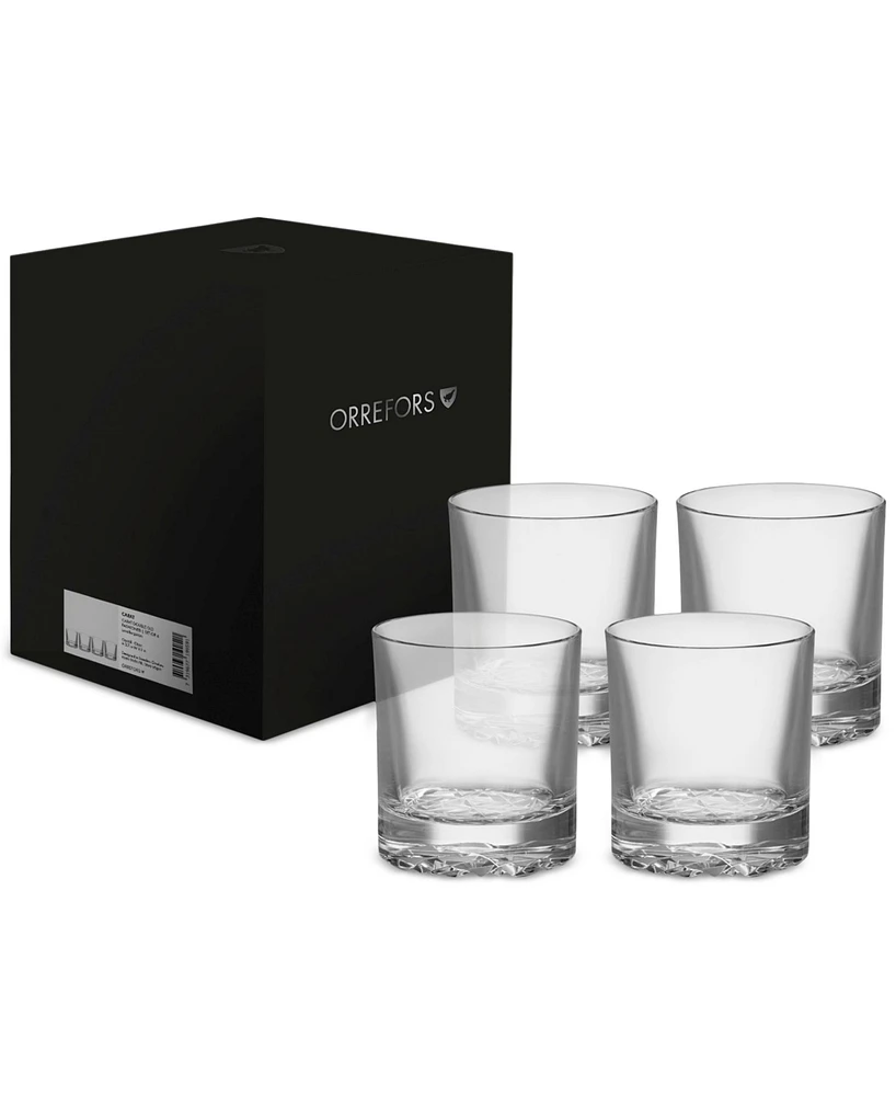 Orrefors Carat Double Old-Fashioned Glasses, Set of 4