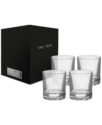 Orrefors Carat Double Old-Fashioned Glasses, Set of 4